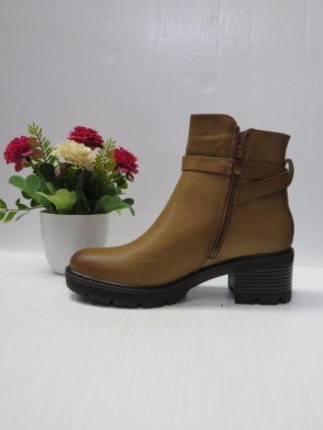 Botki damskie ocieplane na obcasie (36-41) 1354 BROWN