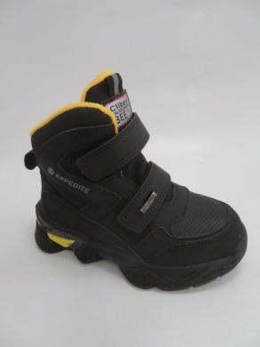 Botki chłopięce jesienne (26-31) P649 BLACK/YELLOW