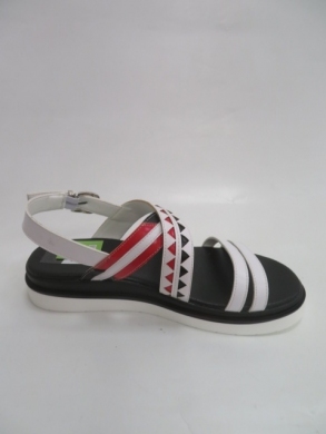 Sandały damskie na płaskim (36-41) W20-71126A WHITE/RED