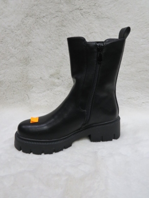Botki damskie ocieplane na płaskim (36-41) XPL-02 BLACK