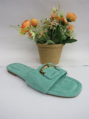 Klapki damskie na płaskim (36-41) 1730 GREEN