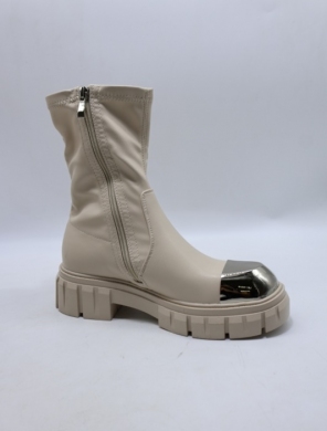 Botki damskie na płaskim (36-41) K523 BEIGE