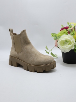 Botki damskie na płaskim (36-41) DE323S KHAKI