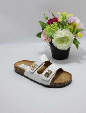 Klapki damskie na płaskim (36-41) JN1057 WHITE