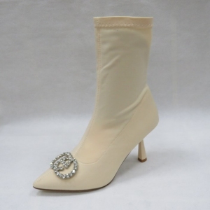 Botki damskie jesienne na szpilce (36-41) CH812 BEIGE