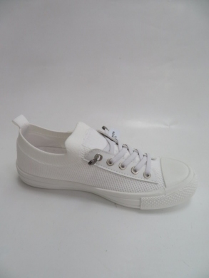 Trampki damskie na płaskim (36-41) 1016-8 WHITE