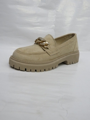 Mokasyny damskie na płaskim (36-41) E7203-5 BEIGE