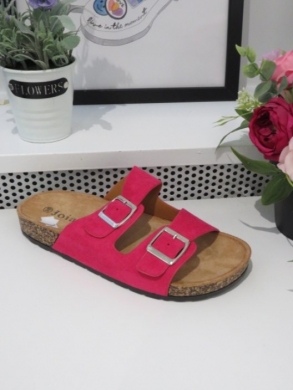 Klapki damskie na płaskim (36-41) W87 FUCHSIA