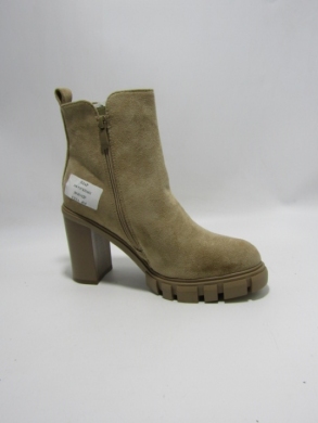 Botki damskie ocieplane na obcasie (36-41) 168-515 KHAKI