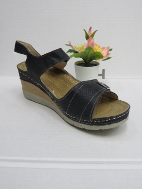 Sandały damskie na koturnie (36-41) 61686 BLACK