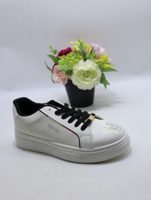 Buty sportowe damskie na płaskim (36-41) XBC-105 WH/BL