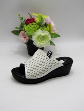 Klapki damskie na koturnie (36-41) TW23082 WHITE