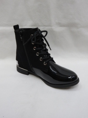 Botki damskie ocieplane na płaskim (36-41) SA01-2 BLACK