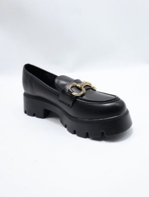Mokasyny damskie na płaskim (36-41) YDF-18B BLACK