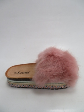 Klapki damskie z futerkiem (36-41) CK170 PINK