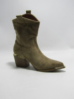 Botki damskie ocieplane na obcasie (36-41) LQ-87 KHAKI