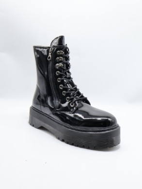 Botki damskie ocieplane na płaskim (36-41) 68528-2 black