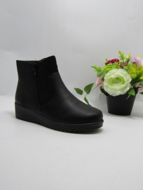 Botki damskie ocieplane na płaskim (36-41) W33-1 BLACK