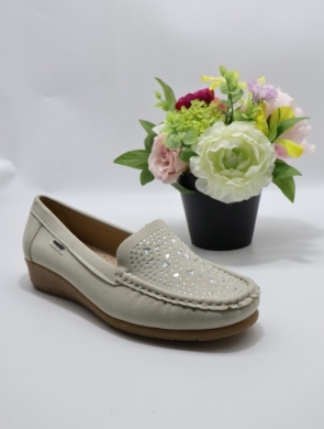 Mokasyny damskie na koturnie (36-41) GS57 BEIGE