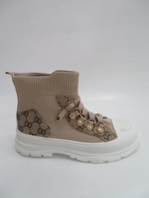 Trampki damskie na koturnie (36-41) 1664 KHAKI