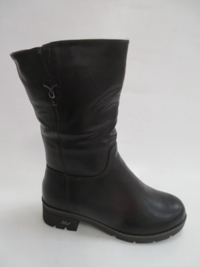 Kozaki damskie ocieplane na płaskim (36-41) 3108 BLACK