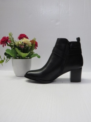 Botki damskie ocieplane na obcasie (36-41) 1357 BLACK