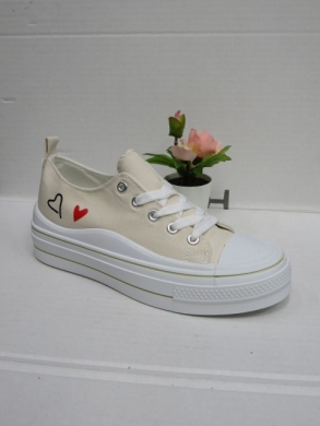 Trampki damskie na płaskim (36-41) PC180 BEIGE