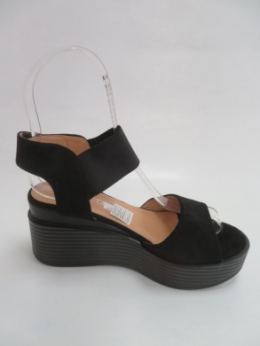 Sandały damskie na koturnie (36-41) 9011 BLACK