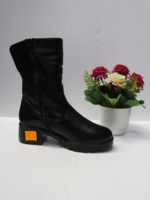 Botki damskie ocieplane na obcasie (36-41) 201 BLACK