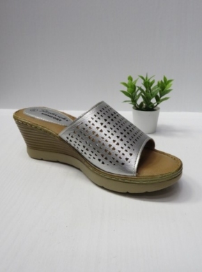 Klapki damskie na koturnie (36-40) 4010 SILVER