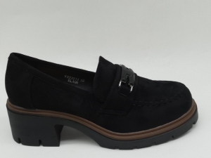 Mokasyny damskie na koturnie (36-41) YX24214 BLACK