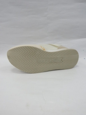 Buty sportowe damskie na koturnie (36-41) 19349 BEIGE
