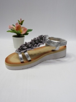 Sandały damskie na koturnie (36-41) A-99 SILVER