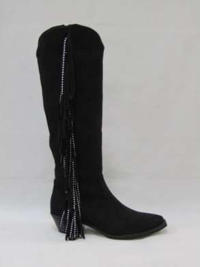 Kozaki damskie na obcasie (36-41) KSL630 BLACK