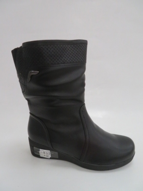 Kozaki damskie ocieplane na płaskim (39-43) D88330-61 BLACK