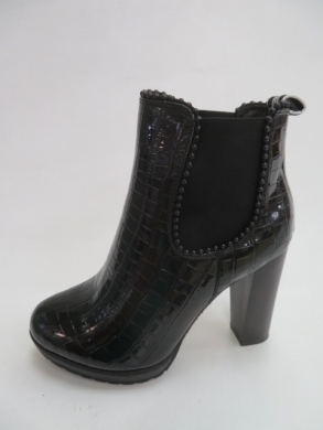 Botki damskie jesienne na obcasie (36-41) M279 BLACK/STONE