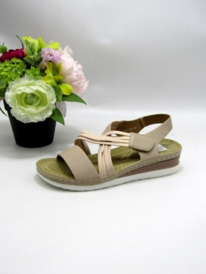 Sandały damskie na koturnie (36-41) N24-1059 BEIGE