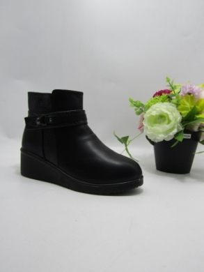 Botki damskie ocieplane na koturnie (37-42) X23-2 BLACK