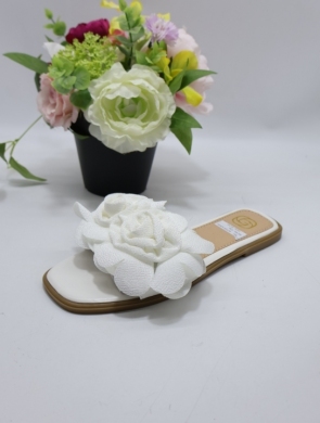 Klapki damskie na płaskim (36-41) BJ718 WHITE