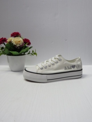 Trampki damskie na płaskim (36-41) A310 WHITE