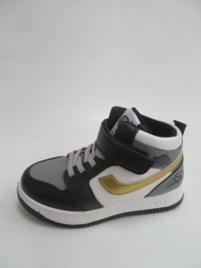Botki chłopięce jesienne (26-31) P693 BLACK/GREY