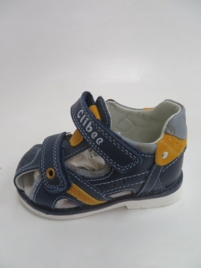 Sandały chłopięce (20-25) AB238 DBLUE/YELLOW