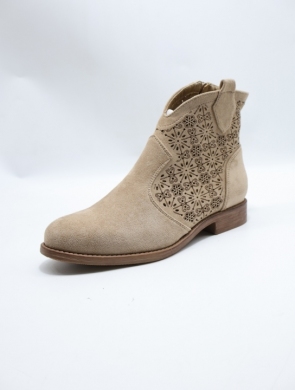 Botki damskie na płaskim (36-41) H192-2 KHAKI
