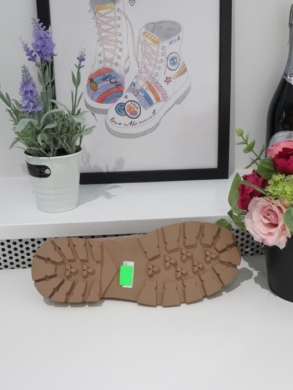 Mokasyny damskie na płaskim (36-41) 77-433 KHAKI
