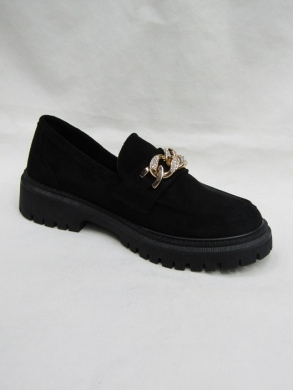 Mokasyny damskie na płaskim (36-41) 7203-1 BLACK