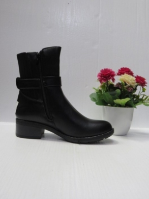 Botki damskie ocieplane na obcasie (36-41) 0-514 BLACK