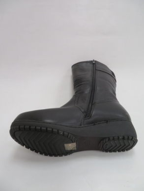 Kozaki damskie ocieplane na koturnie (37-42) 1025-13 BLACK