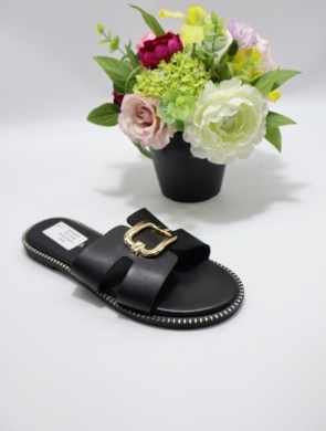 Klapki damskie na płaskim (36-41) GH5164 BLACK