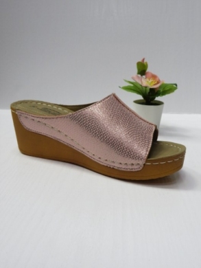 Klapki damskie na koturnie (36-41) 6121-3 PINK