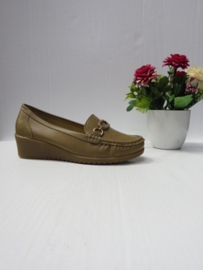 Mokasyny damskie na koturnie (36-41) 7058 KHAKI